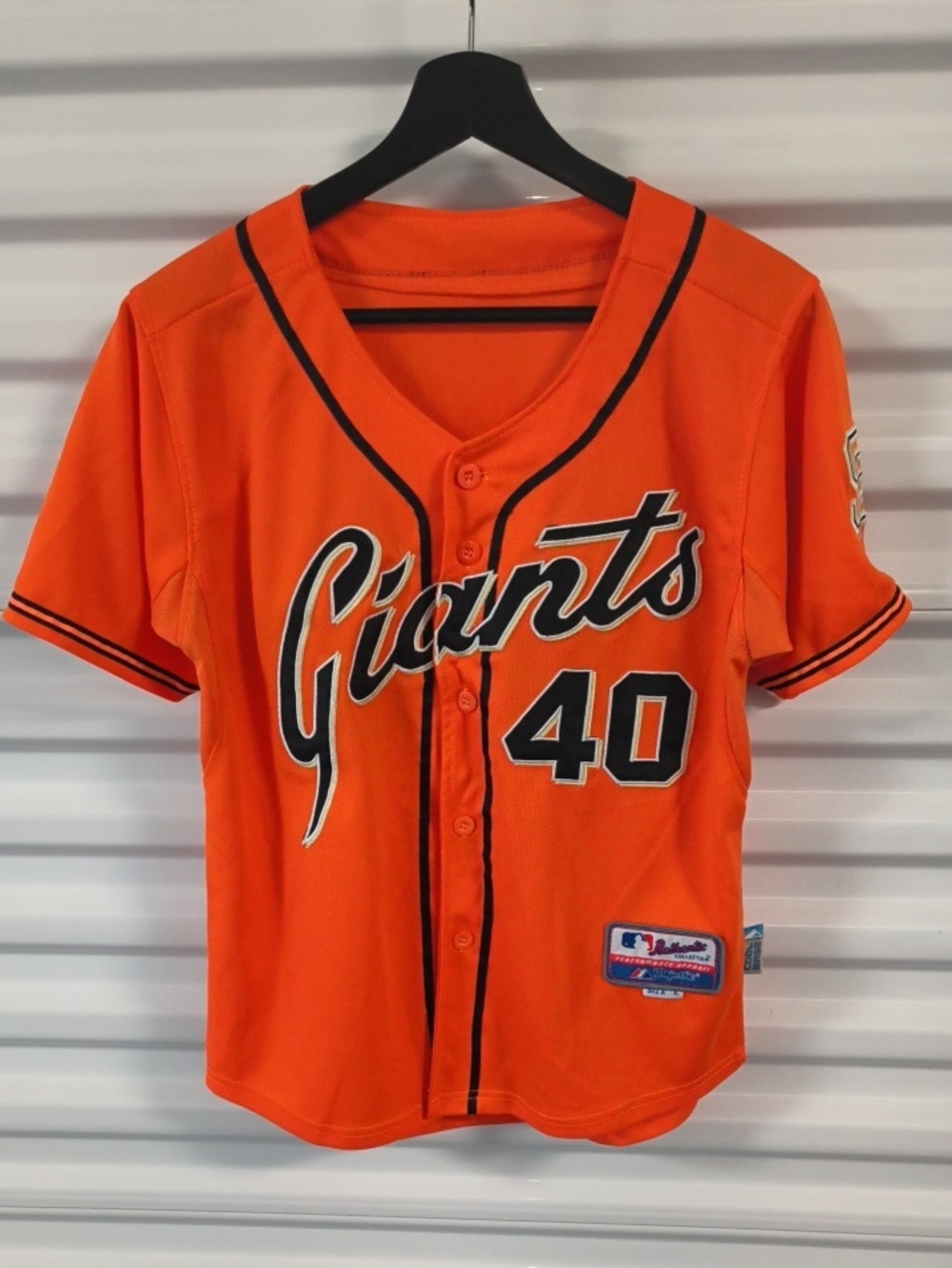 Majestic MLB San Francisco Giants Baumgarten #40 Baseball Jersey Kid's Size L